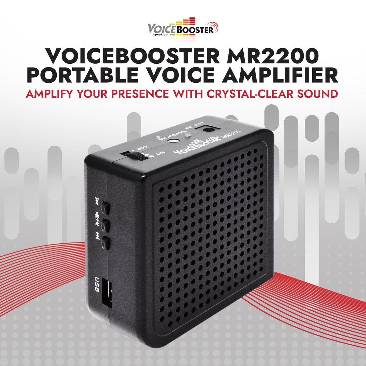 VoiceBooster MR2200 16watt Voice Amplifier & Mp3 Player