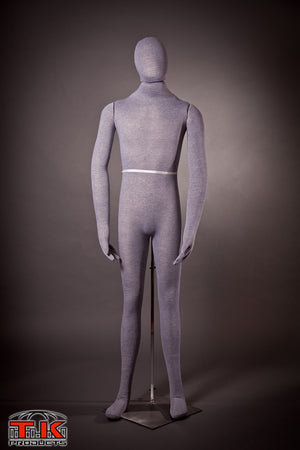 Male Mannequin, Flexible Posable Full-size In Grey-TK Products-TK Products LLC