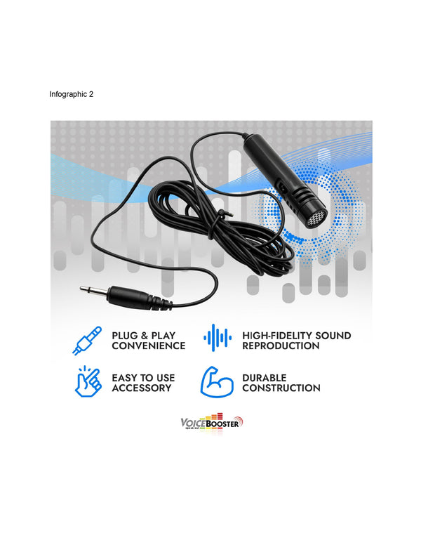 VoiceBooster Dual Tie-Clip Handheld Microphone