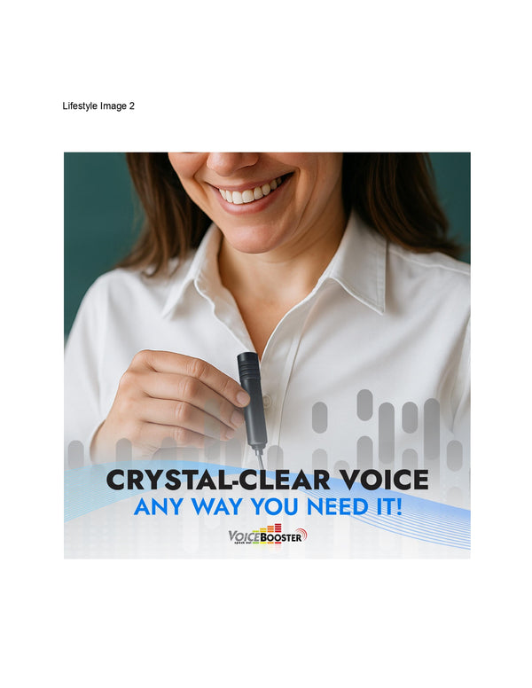 VoiceBooster Dual Tie-Clip Handheld Microphone