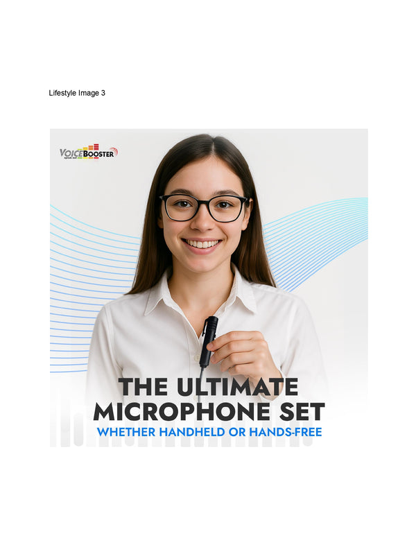 VoiceBooster Dual Tie-Clip Handheld Microphone
