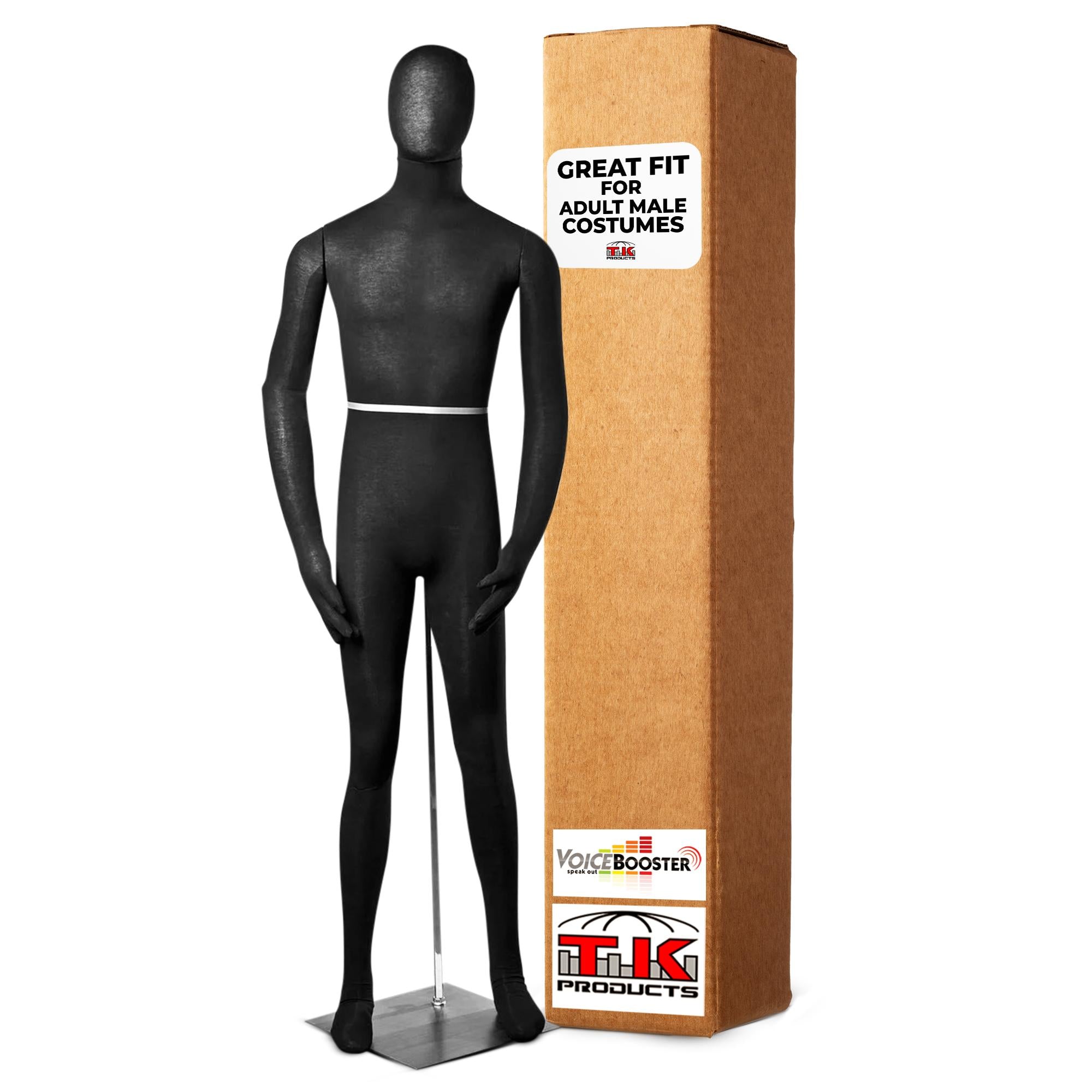 Male Mannequin, Flexible Posable Full-size In Black