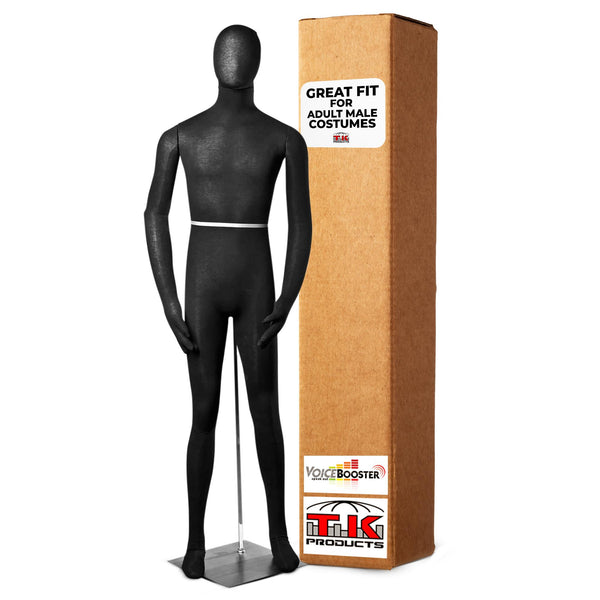 Male Mannequin, Flexible Posable Full-size In Black