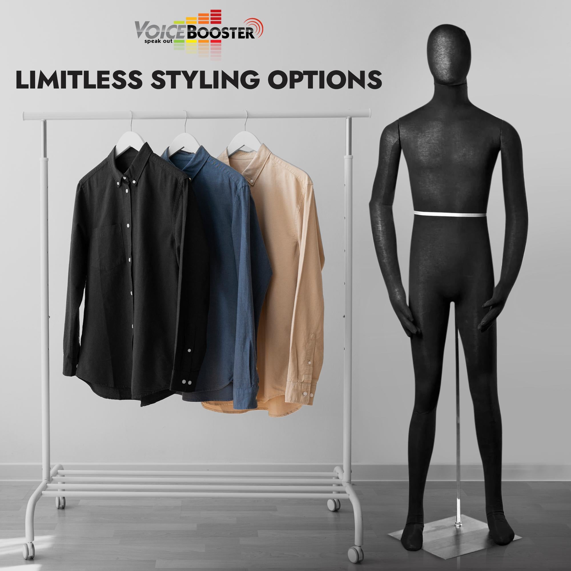 Male Mannequin, Flexible Posable Full-size In Black