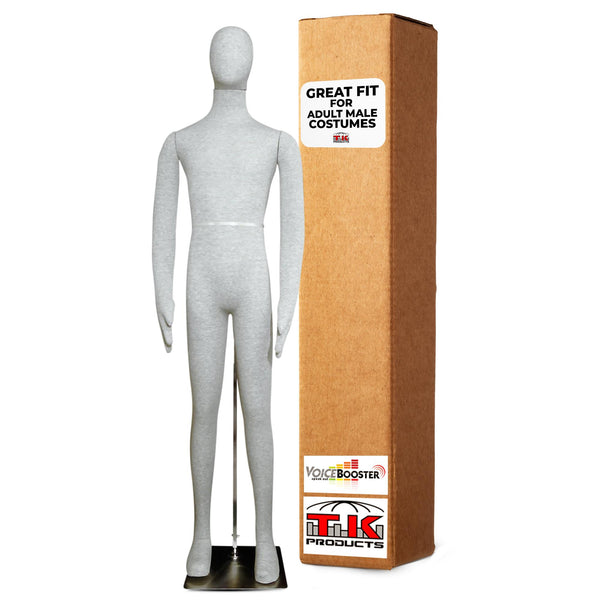 Male Mannequin, Flexible Posable Full-size In Grey