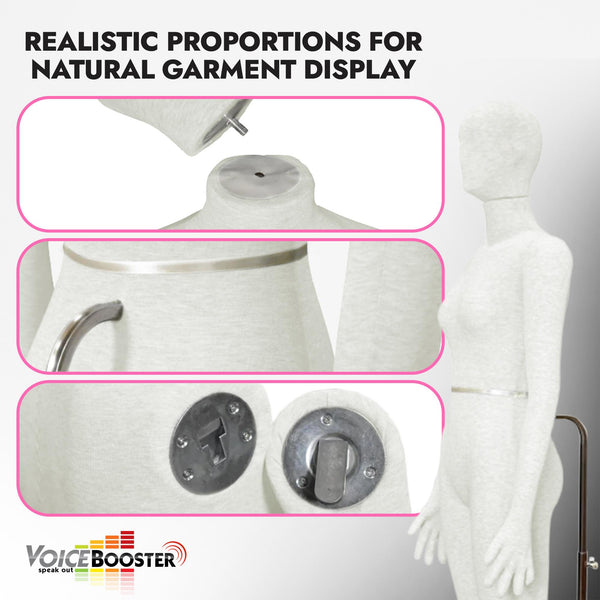 Female Mannequin, Flexible Posable Full-size In Beige