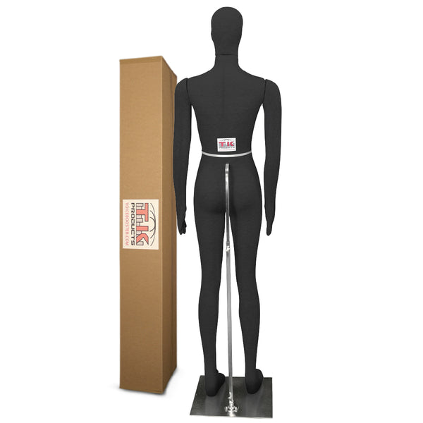 Female Mannequin, Flexible Posable Full-size In Black