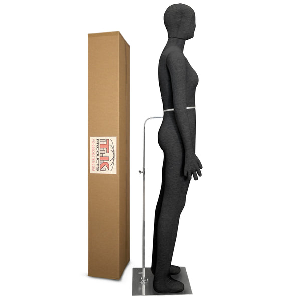 Female Mannequin, Flexible Posable Full-size In Black