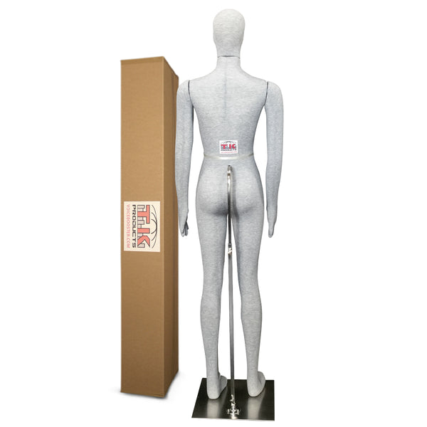 Female Mannequin, Flexible Posable Full-size In Grey