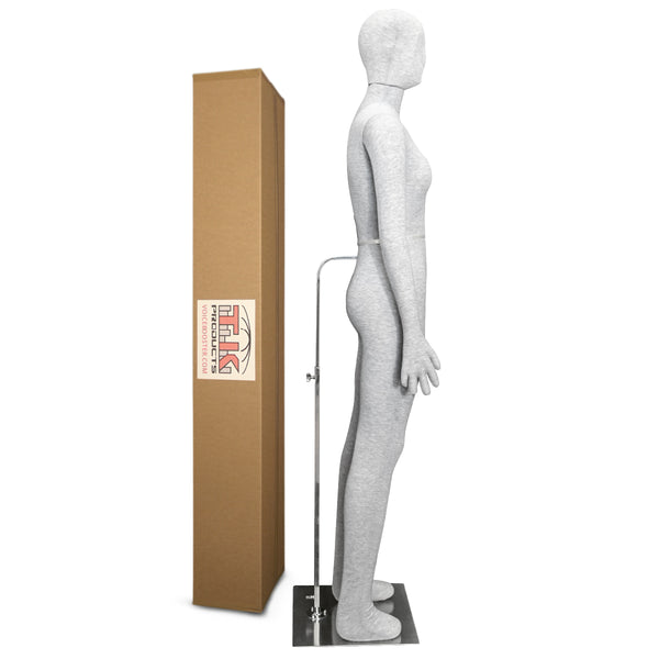 Female Mannequin, Flexible Posable Full-size In Grey