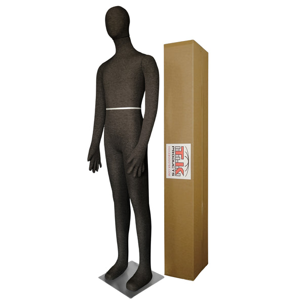 Male Mannequin, Flexible Posable Full-size In Black