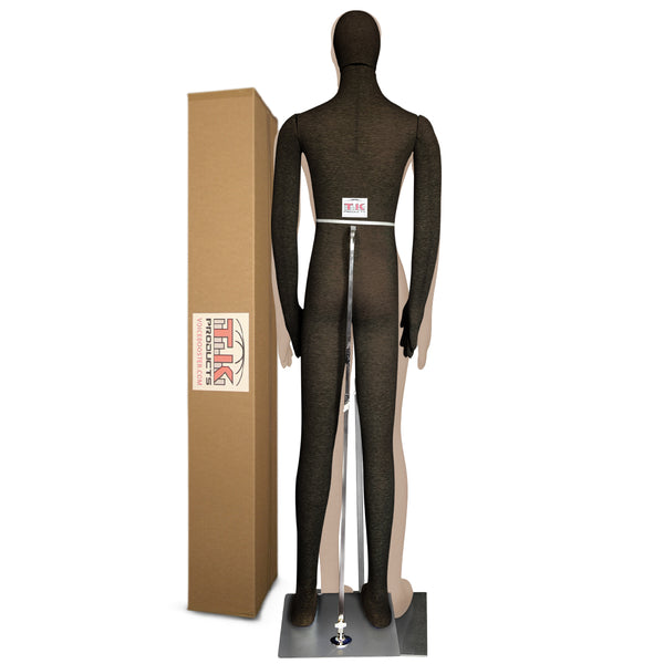 Male Mannequin, Flexible Posable Full-size In Black