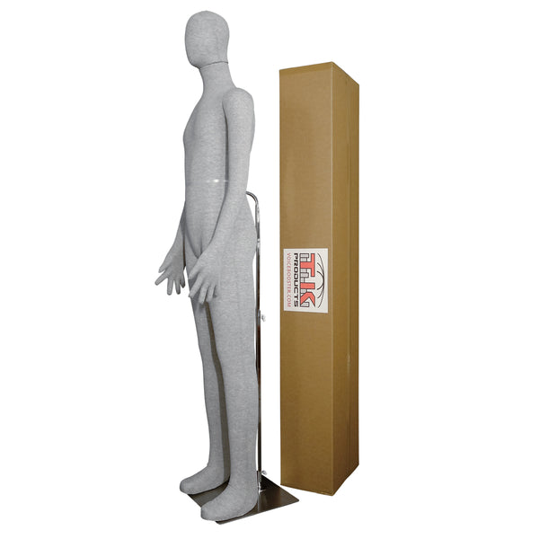 Male Mannequin, Flexible Posable Full-size In Grey