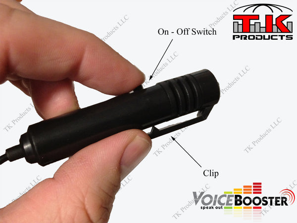 VoiceBooster Dual Tie-Clip Handheld Microphone (Aker)-VoiceBooster-TK Products LLC