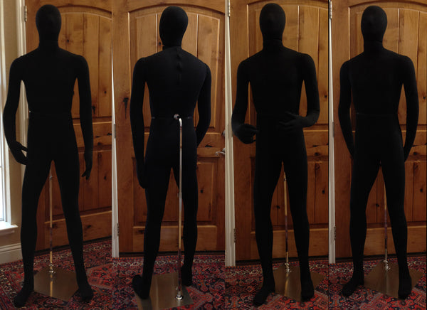 Male Mannequin, Flexible Posable Full-size In Black-TK Products-TK Products LLC
