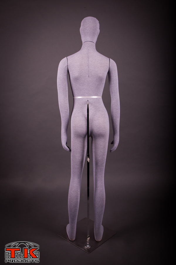 Female Mannequin, Flexible Posable Full-size In Grey-TK Products-TK Products LLC