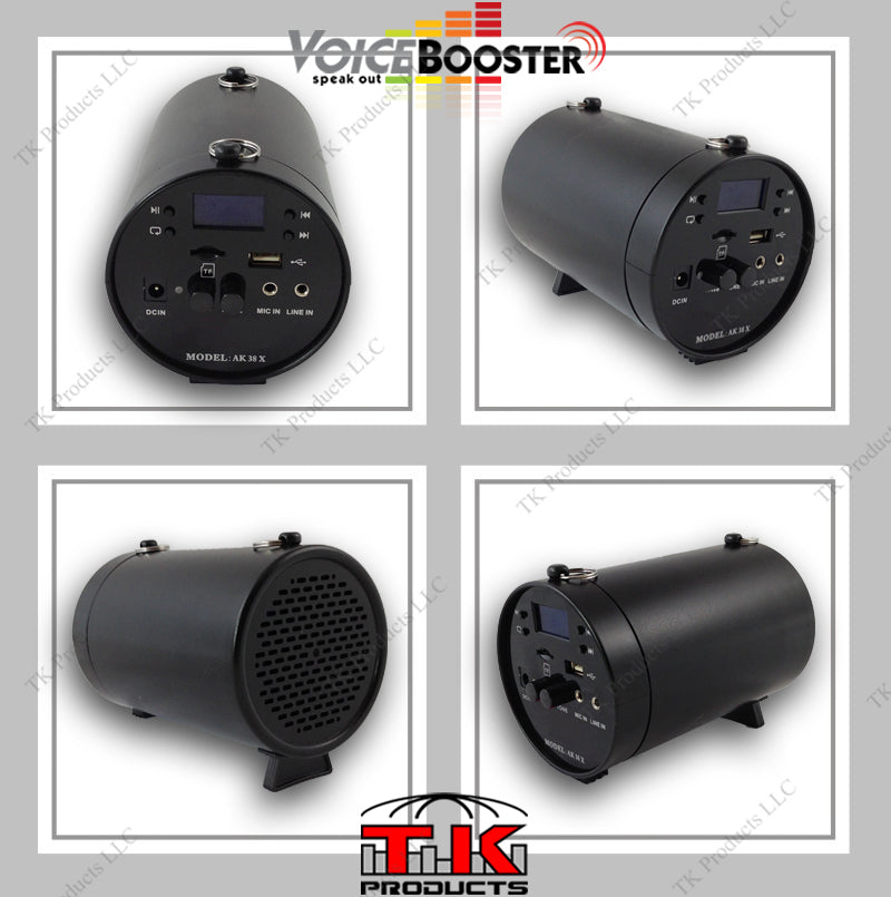VoiceBooster MR-AK38 (Aker) 25watt Voice Amplifier with Built-in MP3 player & FM Radio-VoiceBooster-TK Products LLC