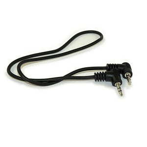 3.5mm Male to 3.5mm Male Speaker Cable RIGHT ANGLE 1.5ft-voicebooster-TK Products LLC